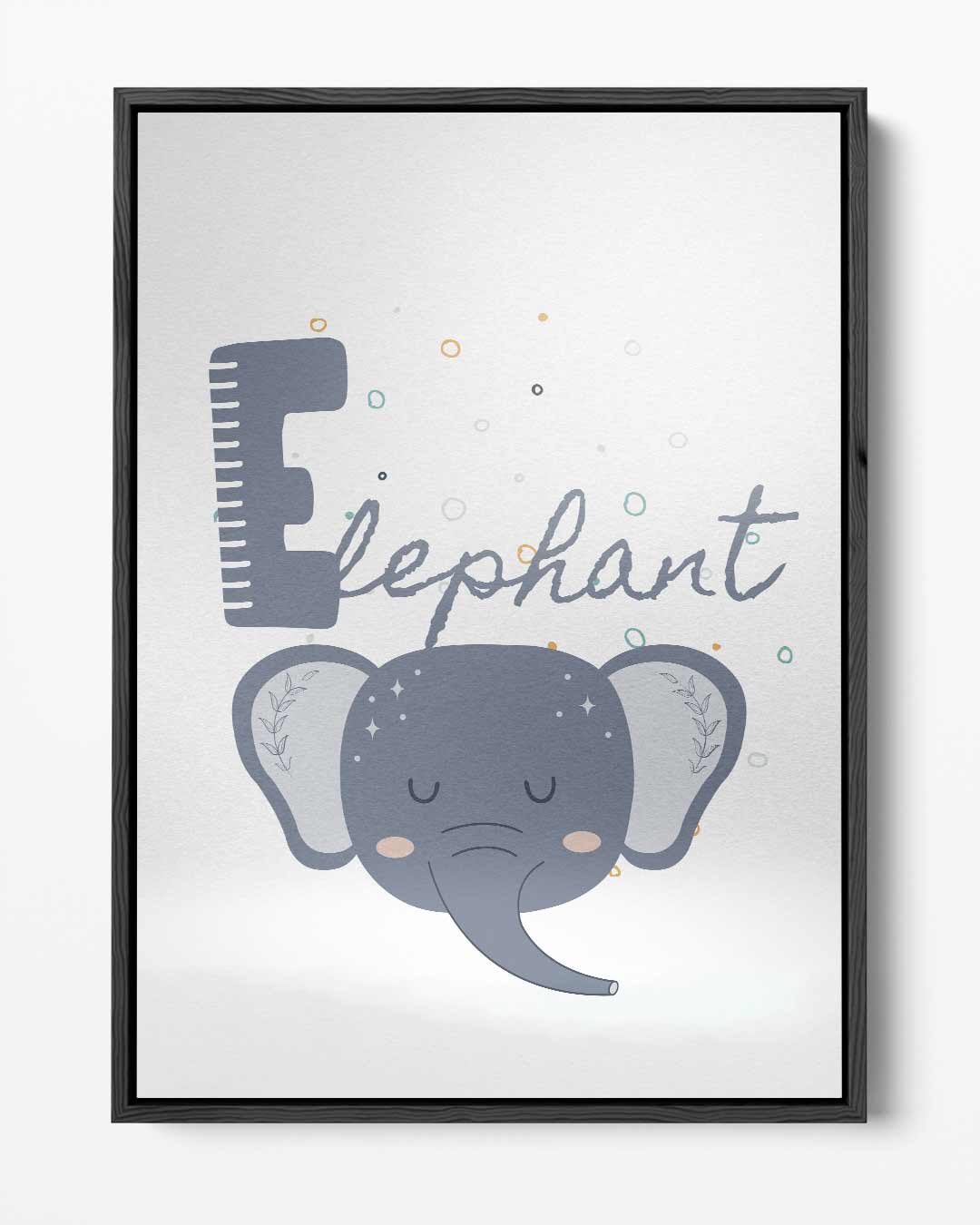 Dromerige Olifant Illustratie – portret kunstwerk als wanddecoratie