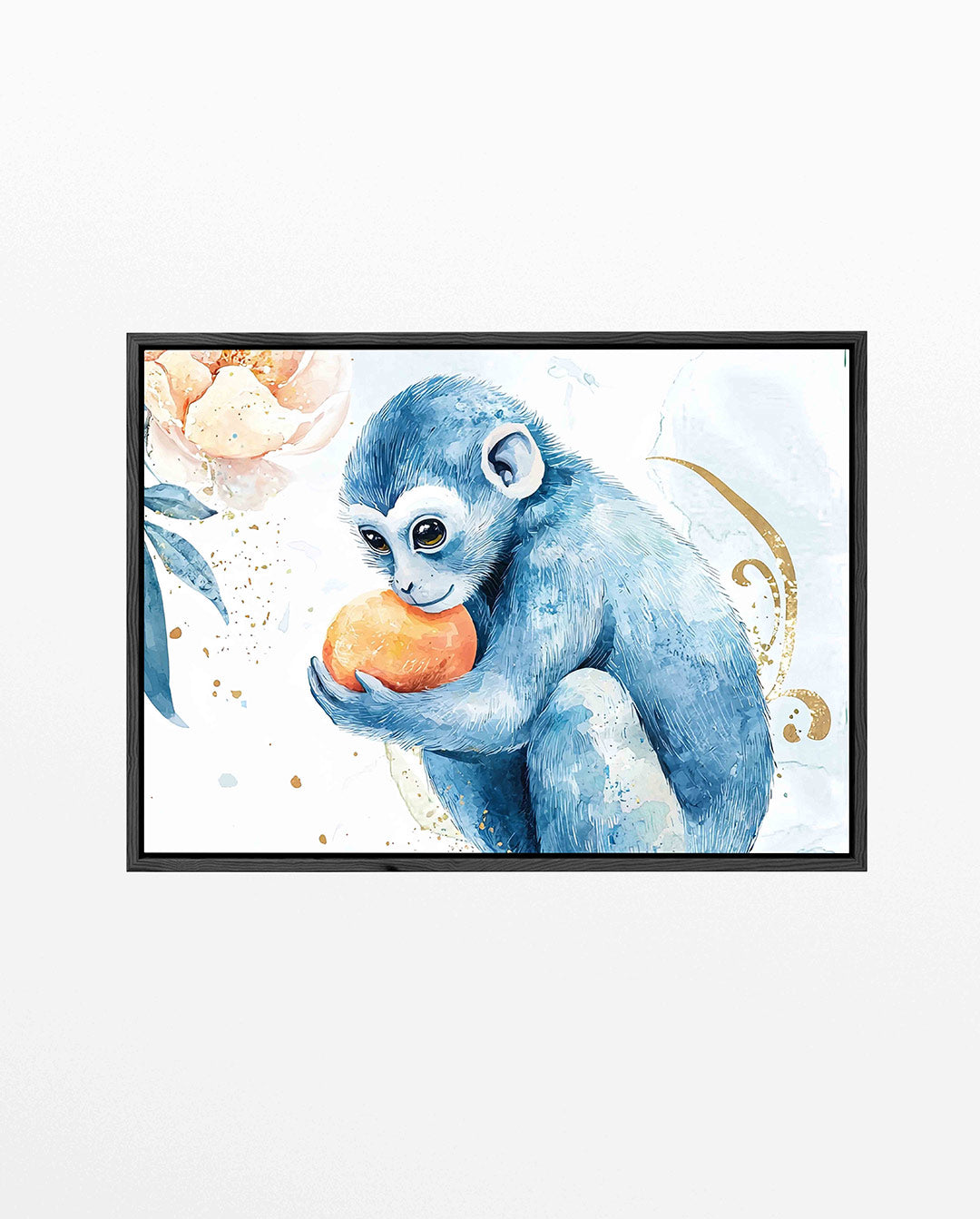 Dromerige blauwe aap – liggend dieren kunstwerk