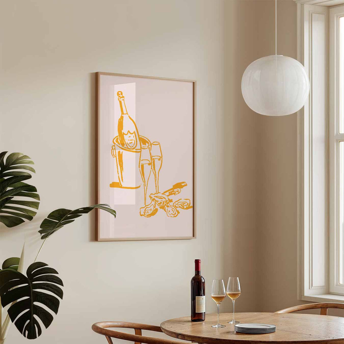 Luxe Champagne Moment – keukenposter in staand formaat