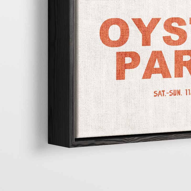 Oesterfeest Poster – plexiglas wanddecoratie in portret formaat