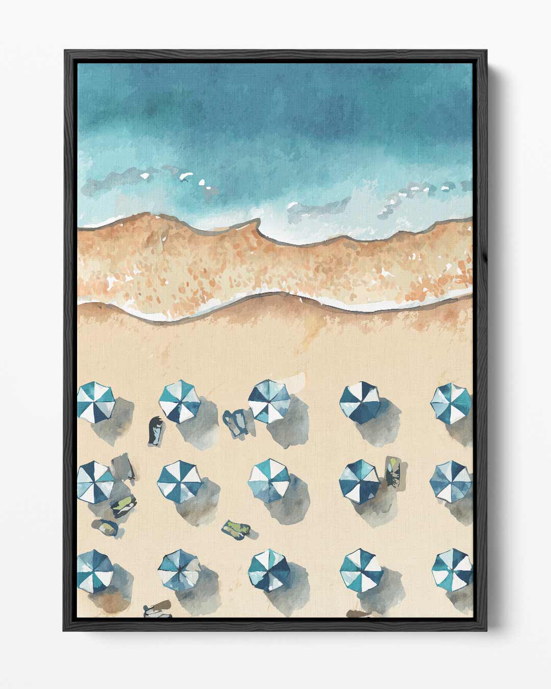 Strandparadijs van Boven – portret kunstwerk als wanddecoratie
