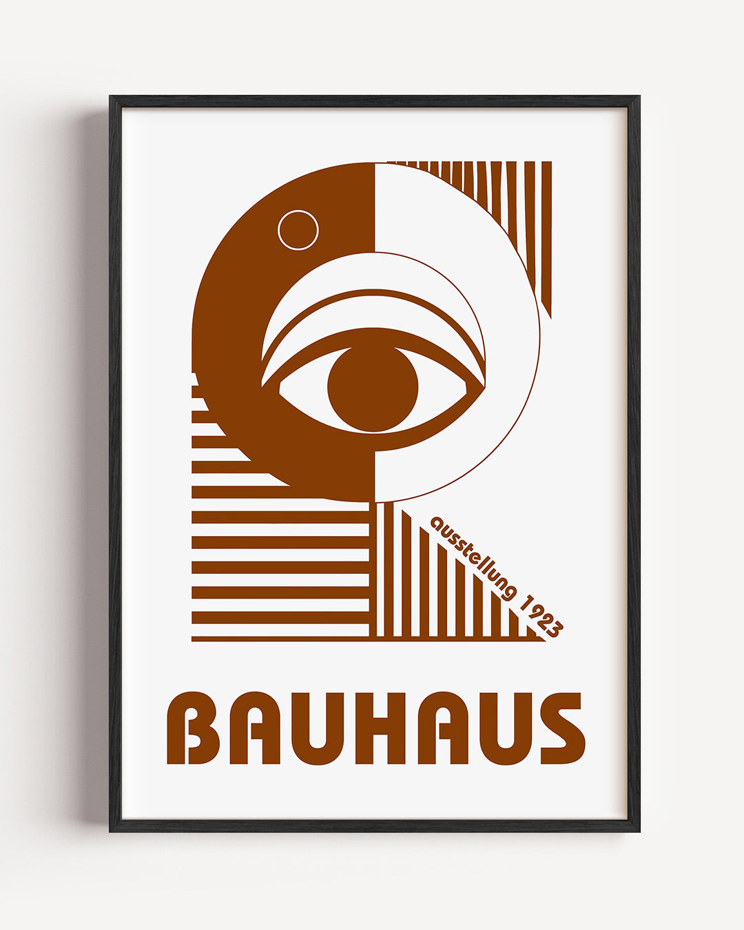 Oog en lijnen – staande Bauhaus poster als wanddecoratie