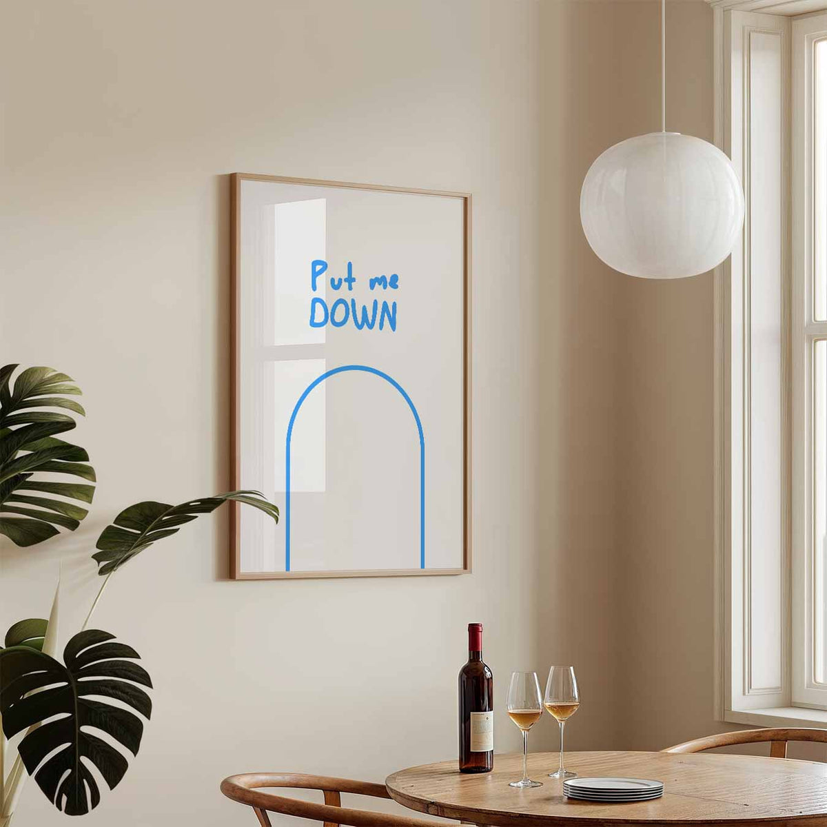 Motiverende Blauwe – tekstposter in staand formaat