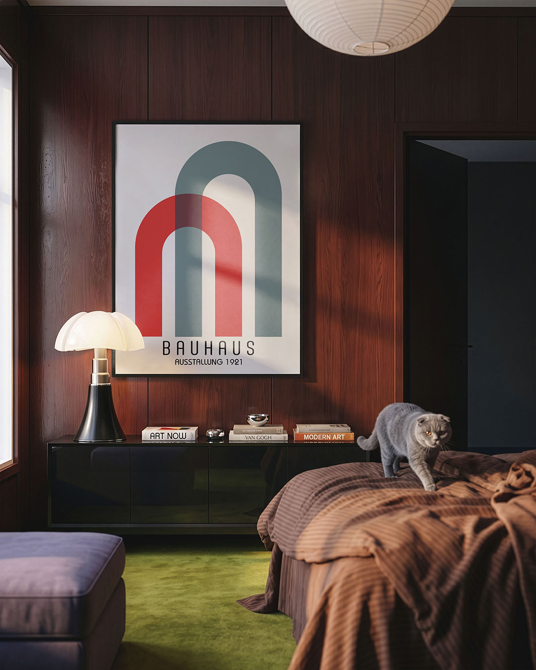 Vorm en kleur – geometrische Bauhaus poster in staand formaat