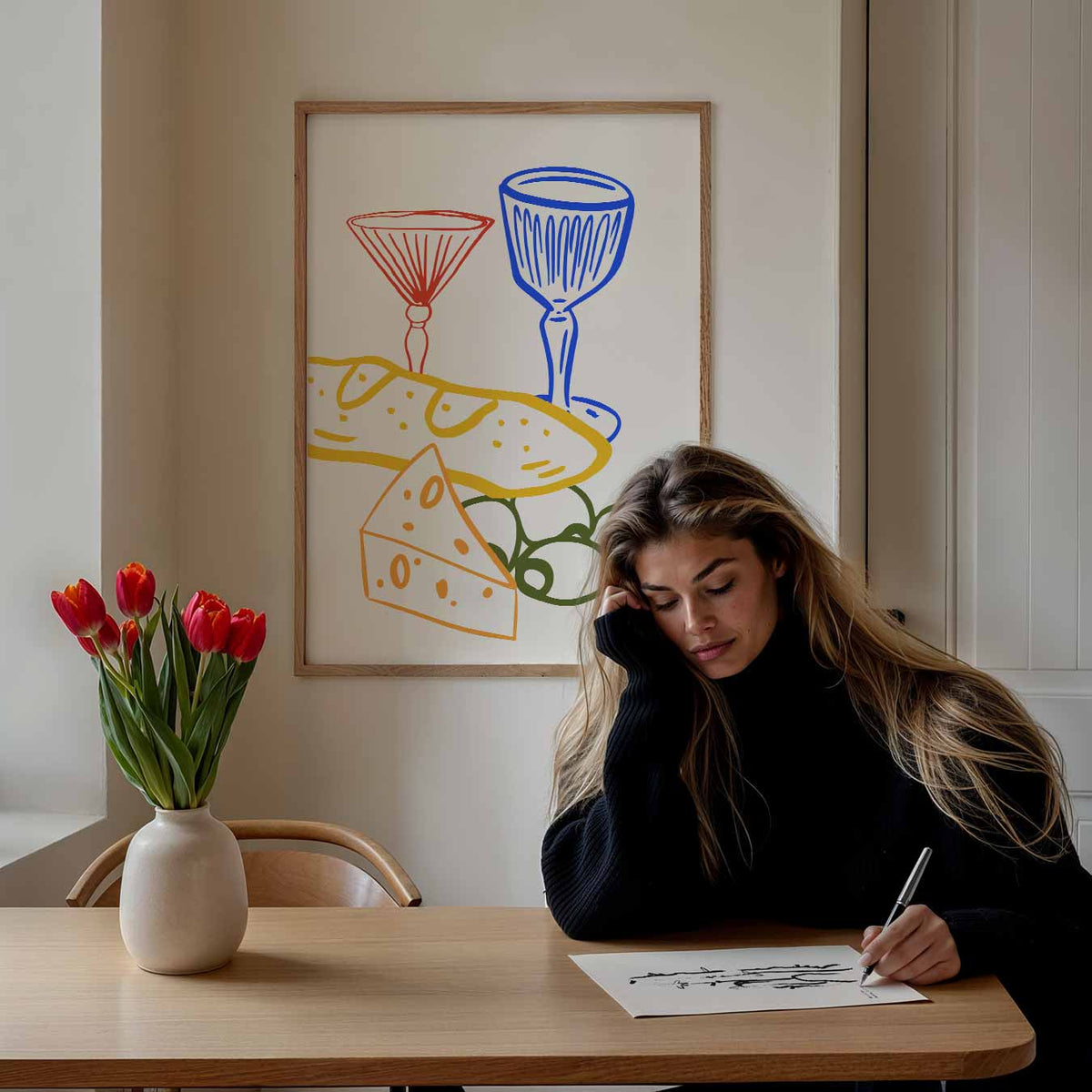 Gezellige Borrelavond – keuken portret poster, afbeelding 7