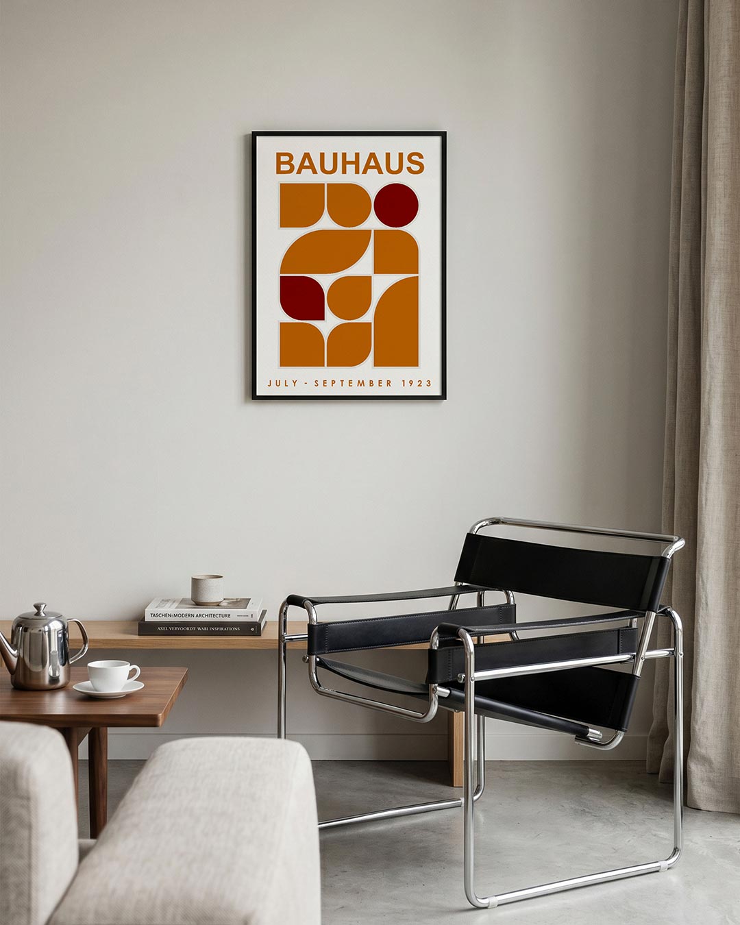 – geometrische Bauhaus poster in staand formaat