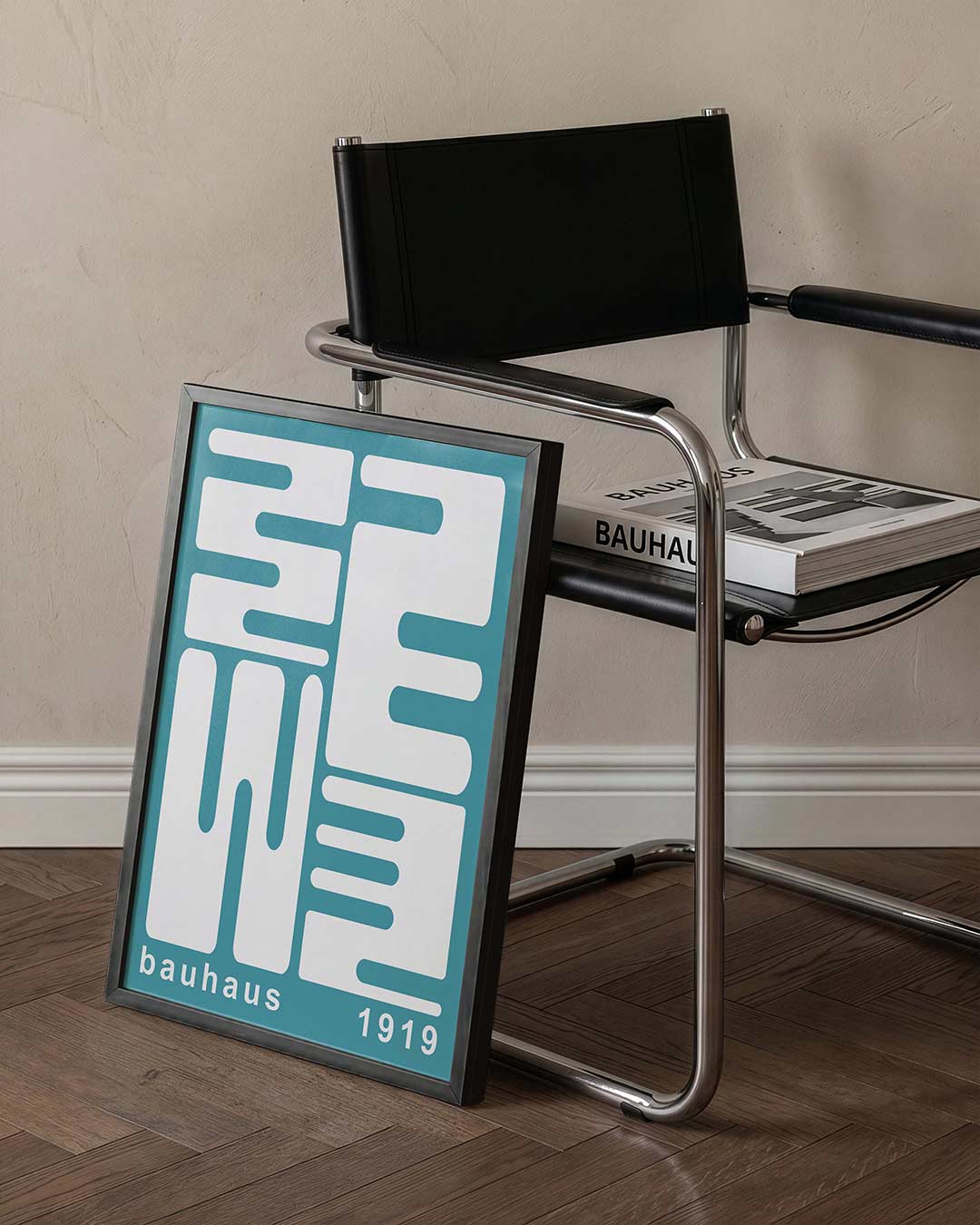 Vorm en kleur – staande Bauhaus poster voor aan de muur