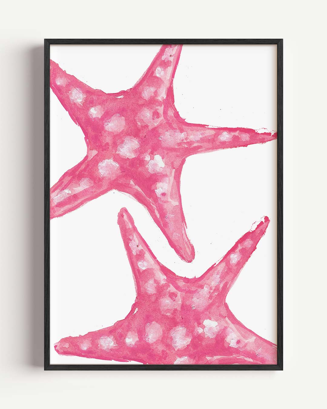 Roze Zeesterren – dieren portret poster als wanddecoratie