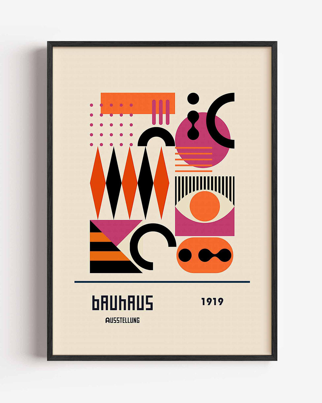 Vormen en vlakkenspel – staande Bauhaus poster als wanddecoratie