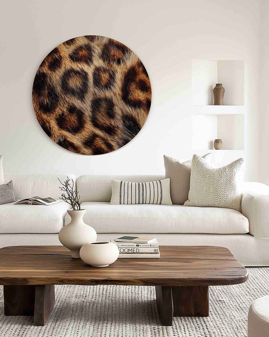 Luipaardprint – dierenprint muurcirkel voor aan de muur