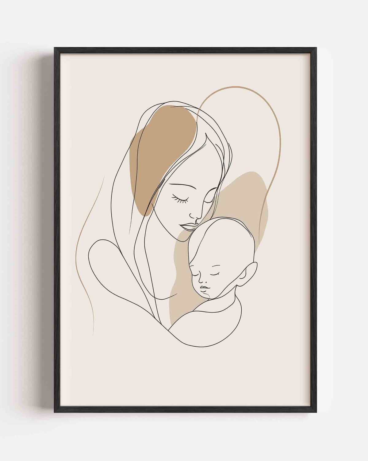 Moeder en kind – kids portret poster als wanddecoratie