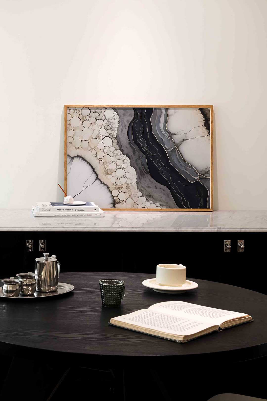 Abstracte vormen en lijnen – abstracte poster in liggend formaat