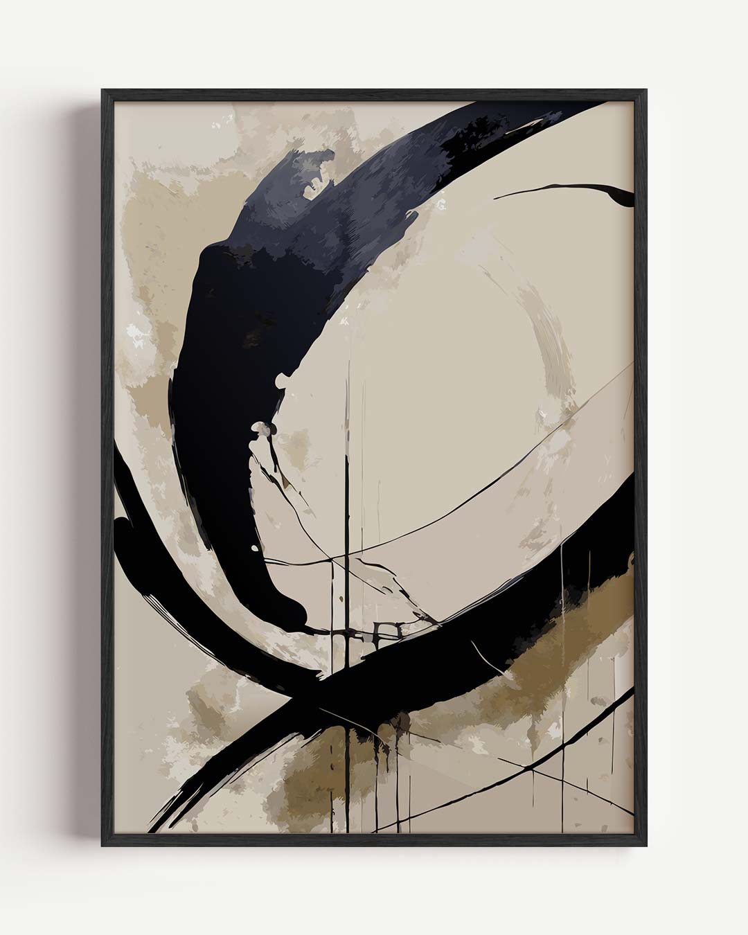Moderne Abstractie – kleurrijke abstracte portret poster als wanddecoratie