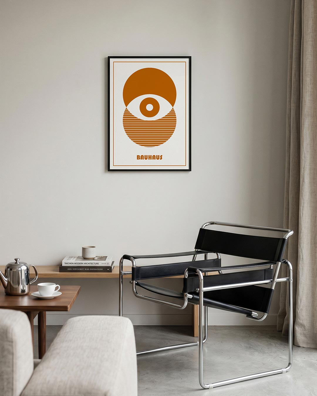 – geometrische Bauhaus poster in staand formaat