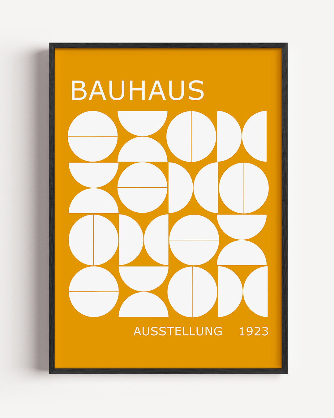 Vormritme en kleur – staande Bauhaus poster als wanddecoratie