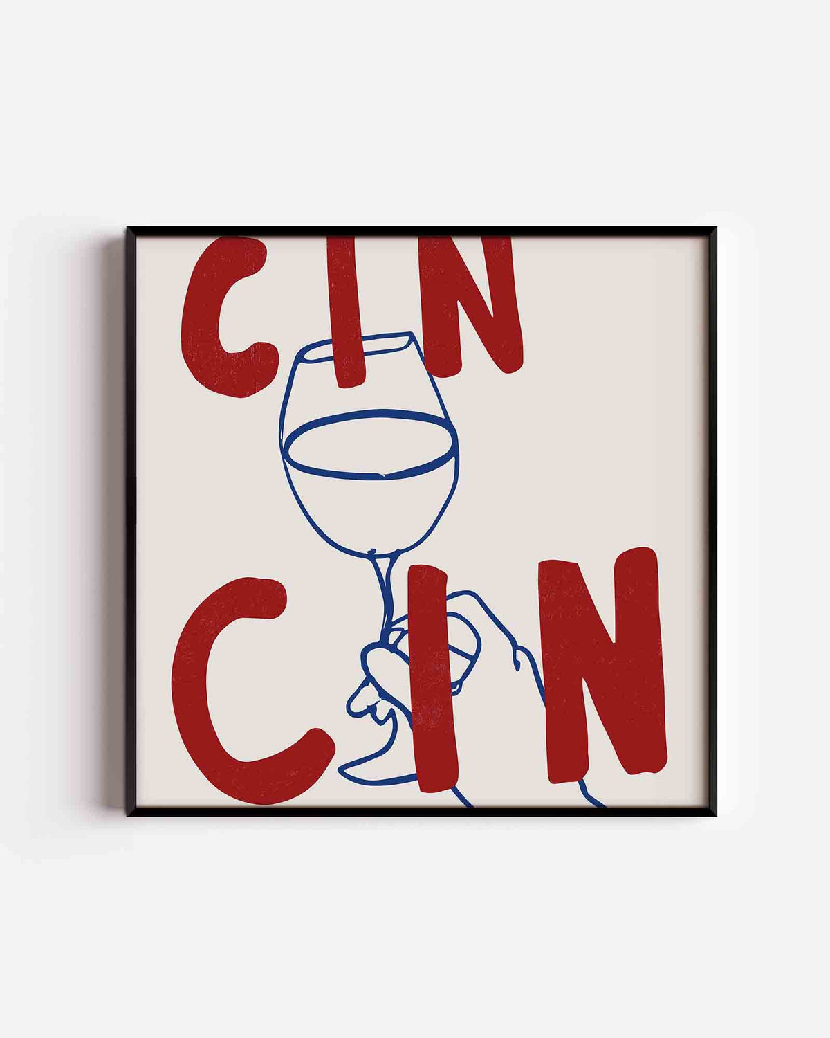 Cincin glas – keuken vierkante poster als wanddecoratie