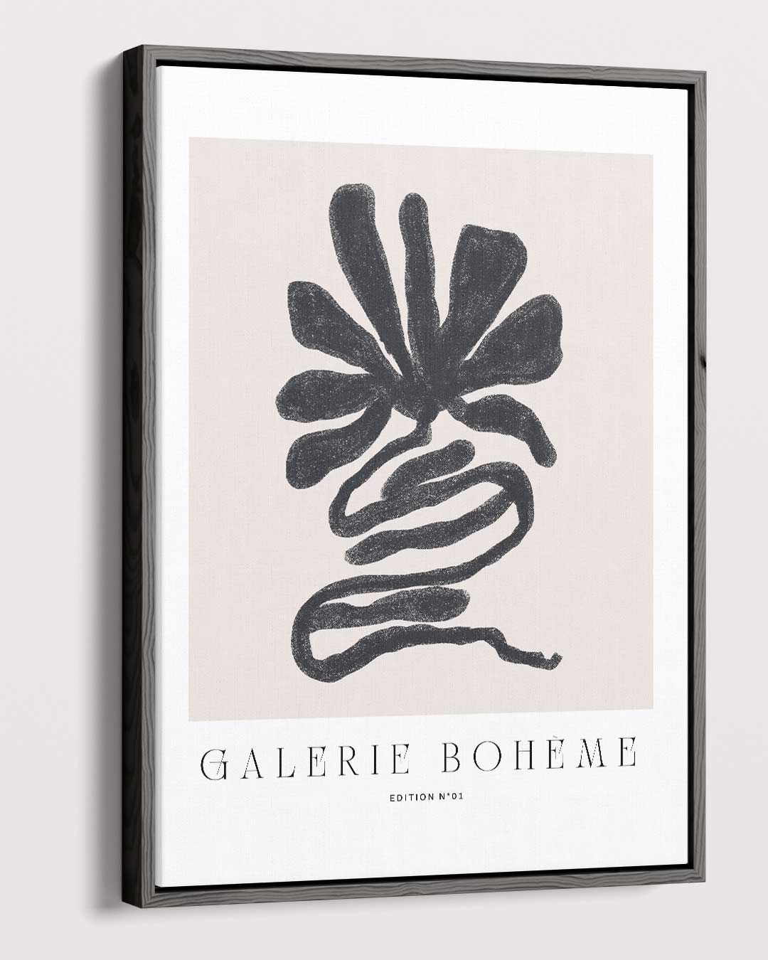 Abstracte Bloemvorm – canvas wanddecoratie in portret formaat