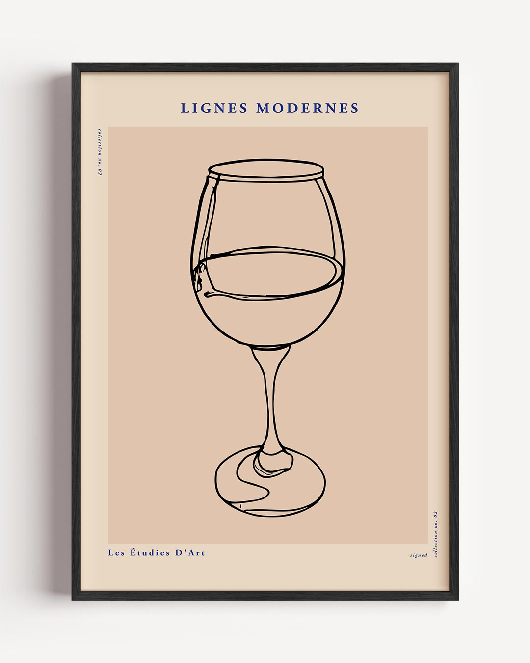 Modern Lijnen Wijnposter – keuken portret poster als wanddecoratie