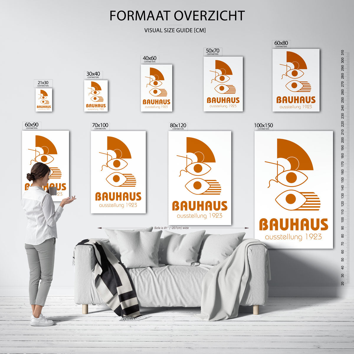 – geometrische poster in Bauhaus-stijl van WallArtistic