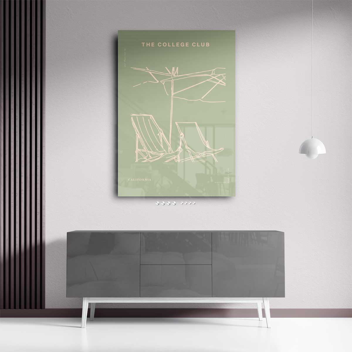 Strandstoelen Onder Parasol – staand kunstwerk voor modern interieur