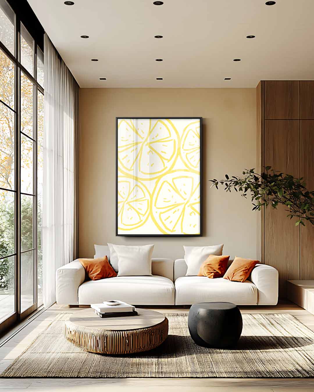 Citrus Zomer – staande wandkunst voor woonkamer of interieur