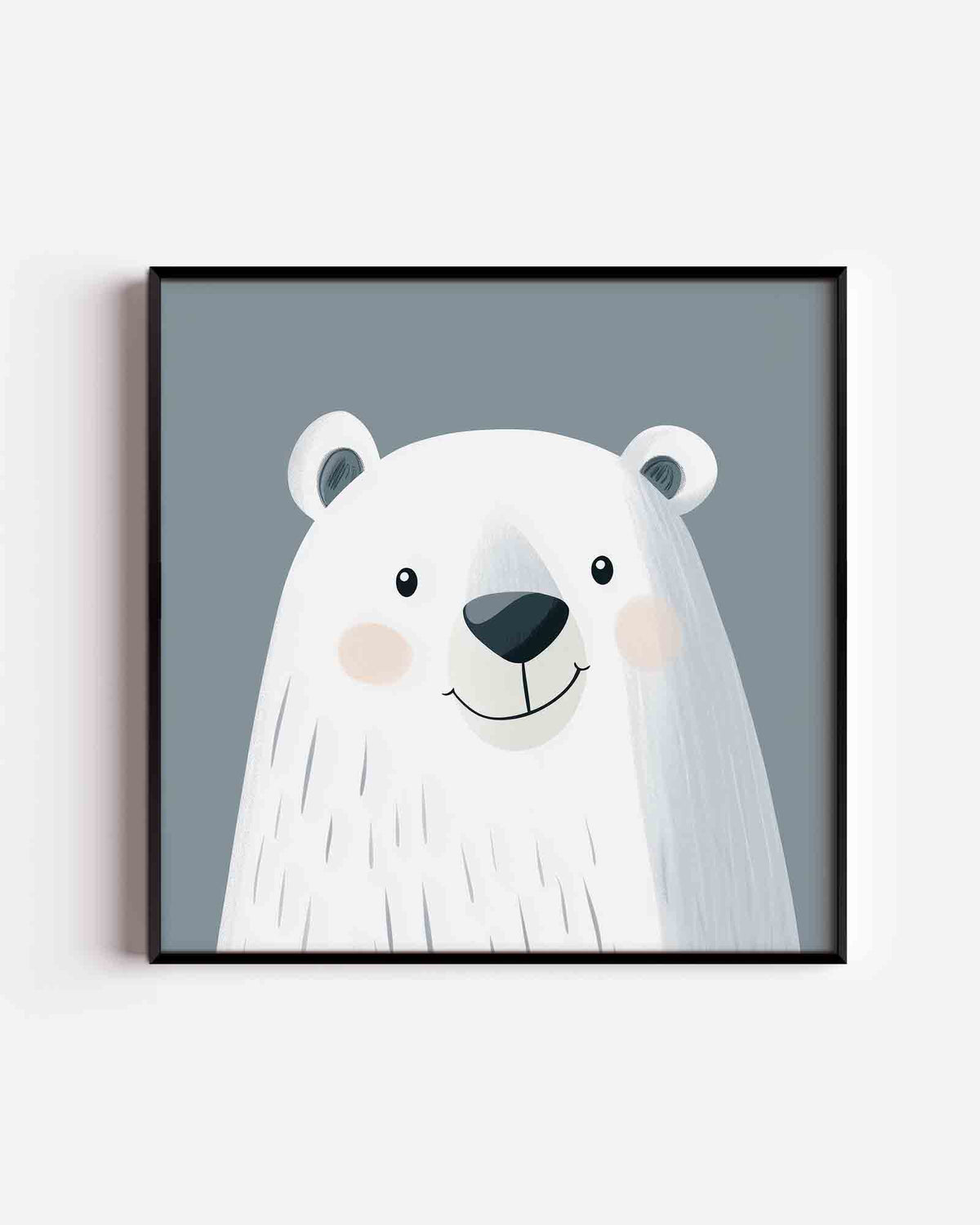 Schattige ijsbeer – vierkante kinderposter als wanddecoratie