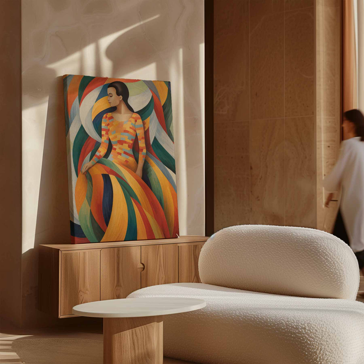 Kleurrijke Harmonie – modern portret kunstwerk van WallArtistic
