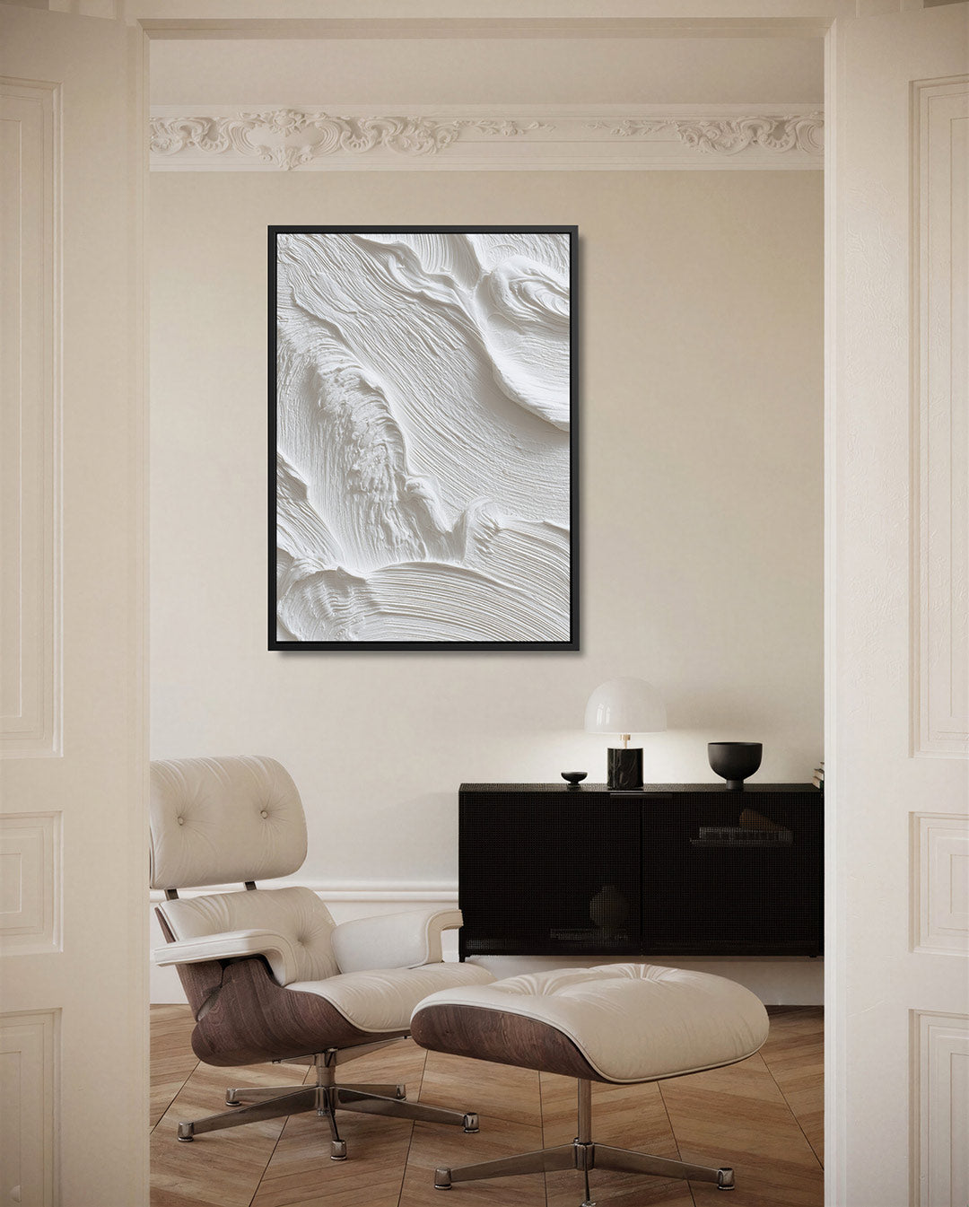 Golvende texturen – staand wanddecoratie kunstwerk