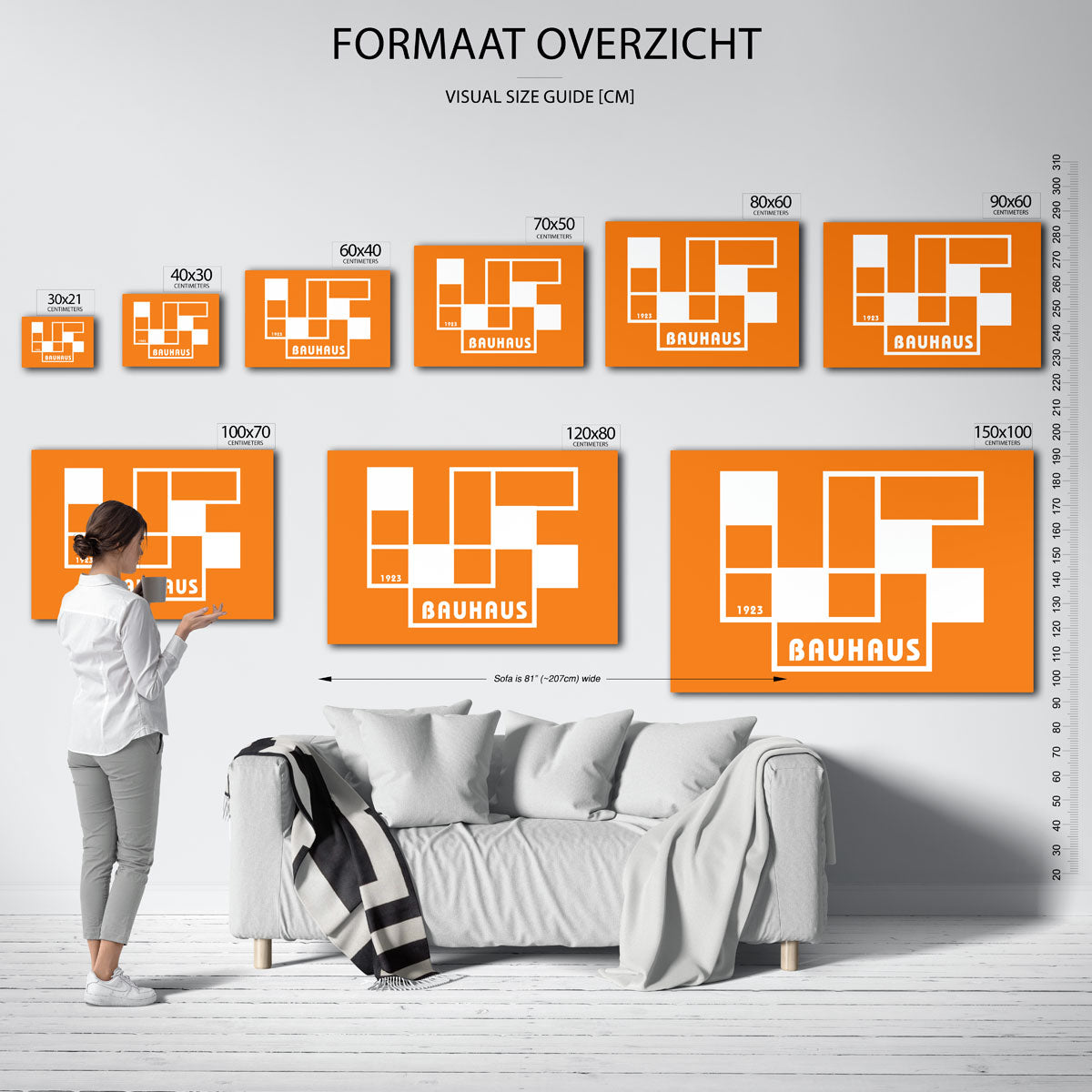 Vorm en kleur – Bauhaus poster als geometrische wanddecoratie