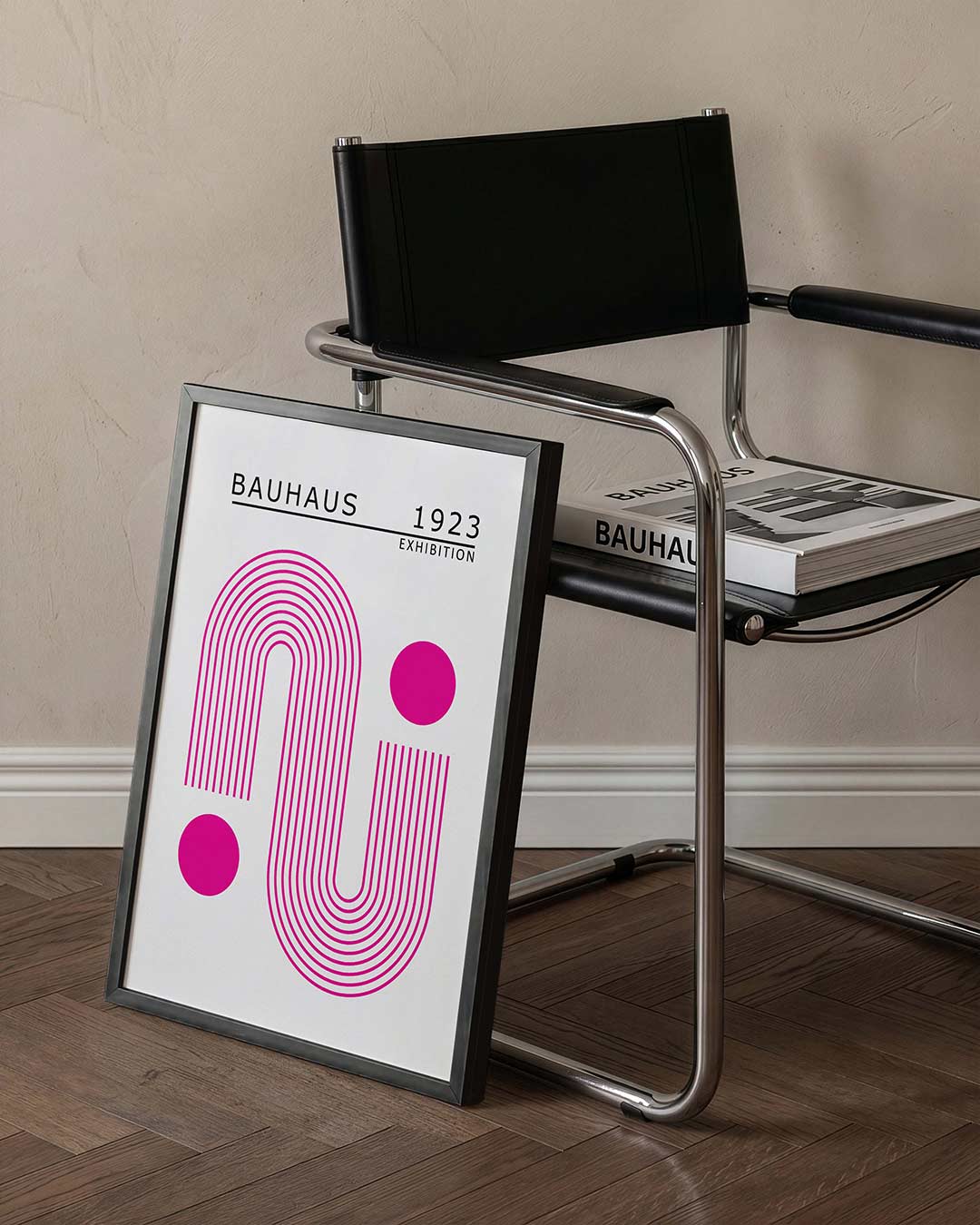– staande Bauhaus poster voor aan de muur