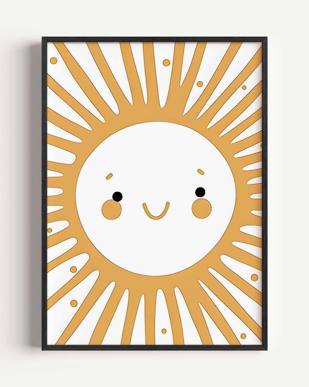 Zonnige Glimlach – kids portret poster als wanddecoratie