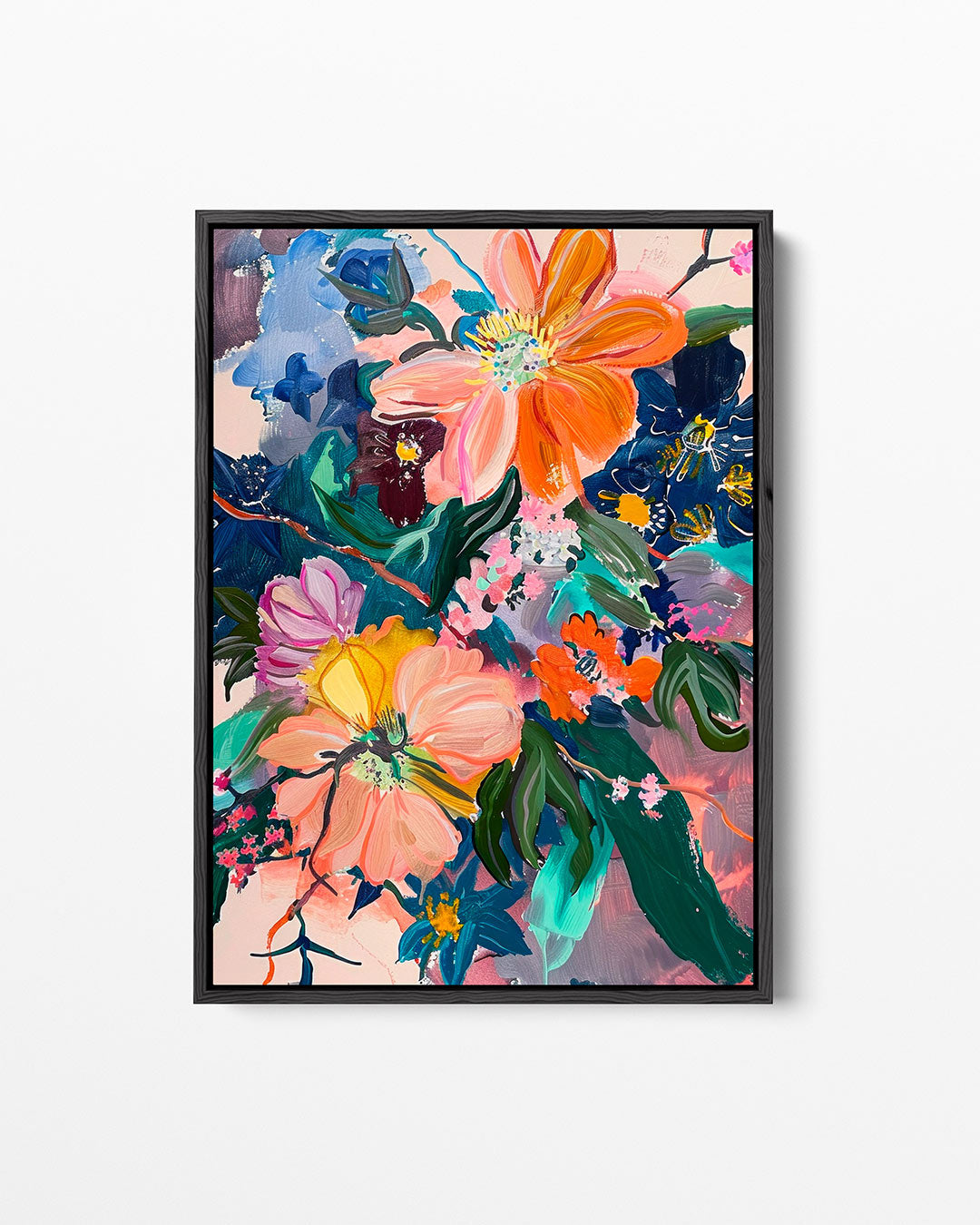 Bloemrijke kleurexplosie – staand wanddecoratie kunstwerk