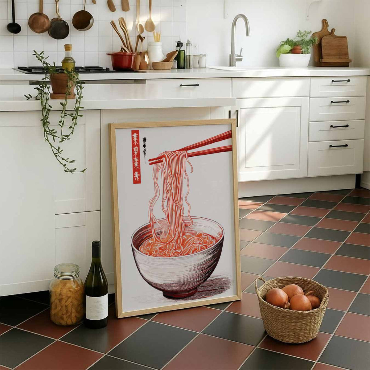 Aziatische Ramen Inspiratieposter – staande muurposter voor keuken of eethoek