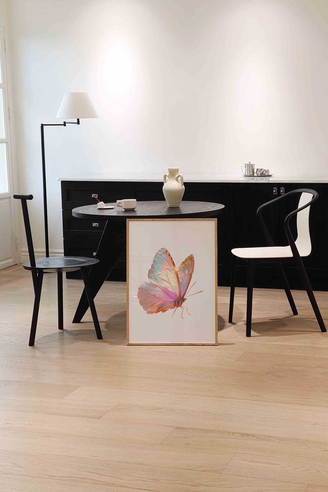 Vlinder met iriserende vleugels – abstracte wandkunst als portret poster