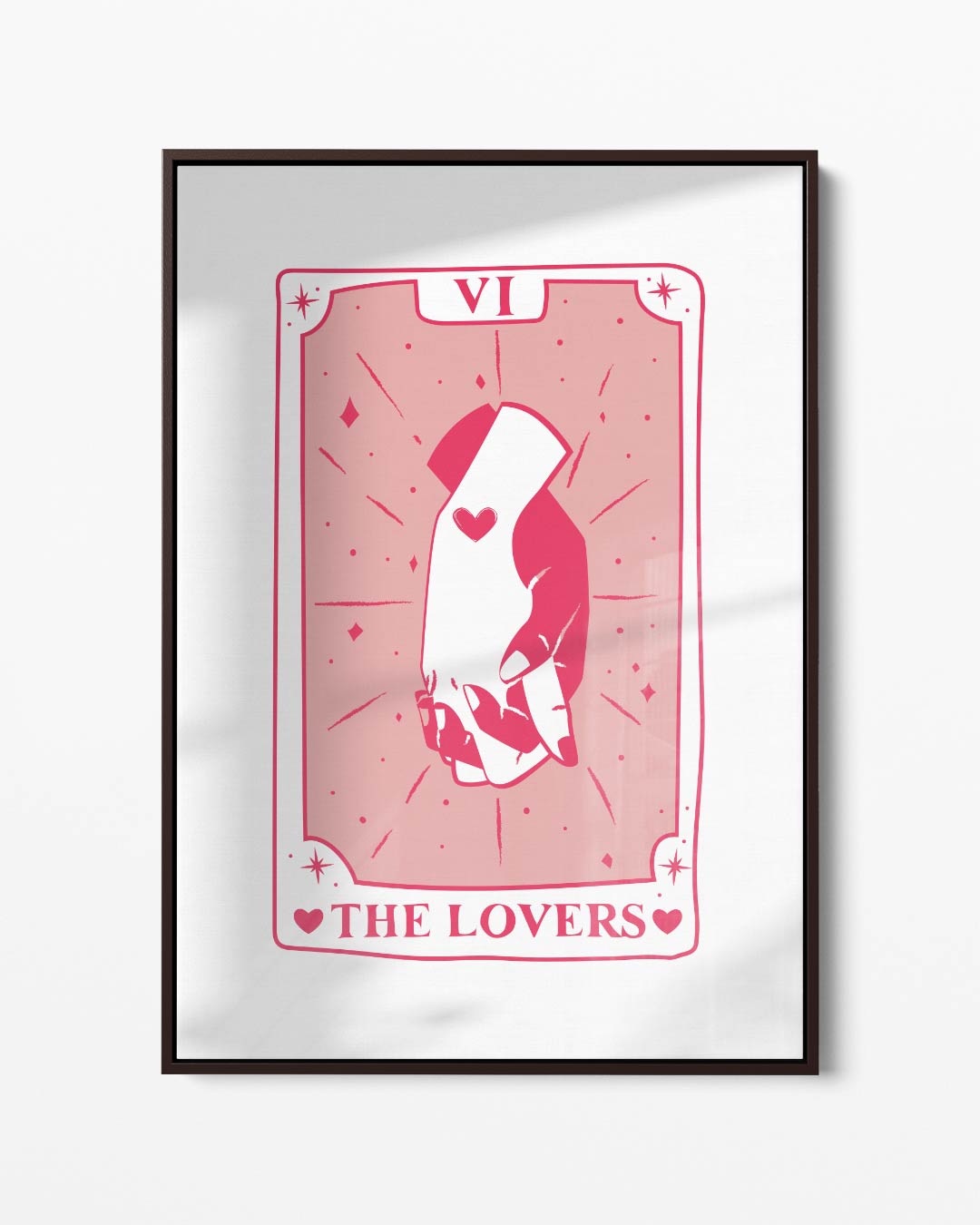 Liefdevolle Tarot Illustratie – portret kunstwerk als wanddecoratie