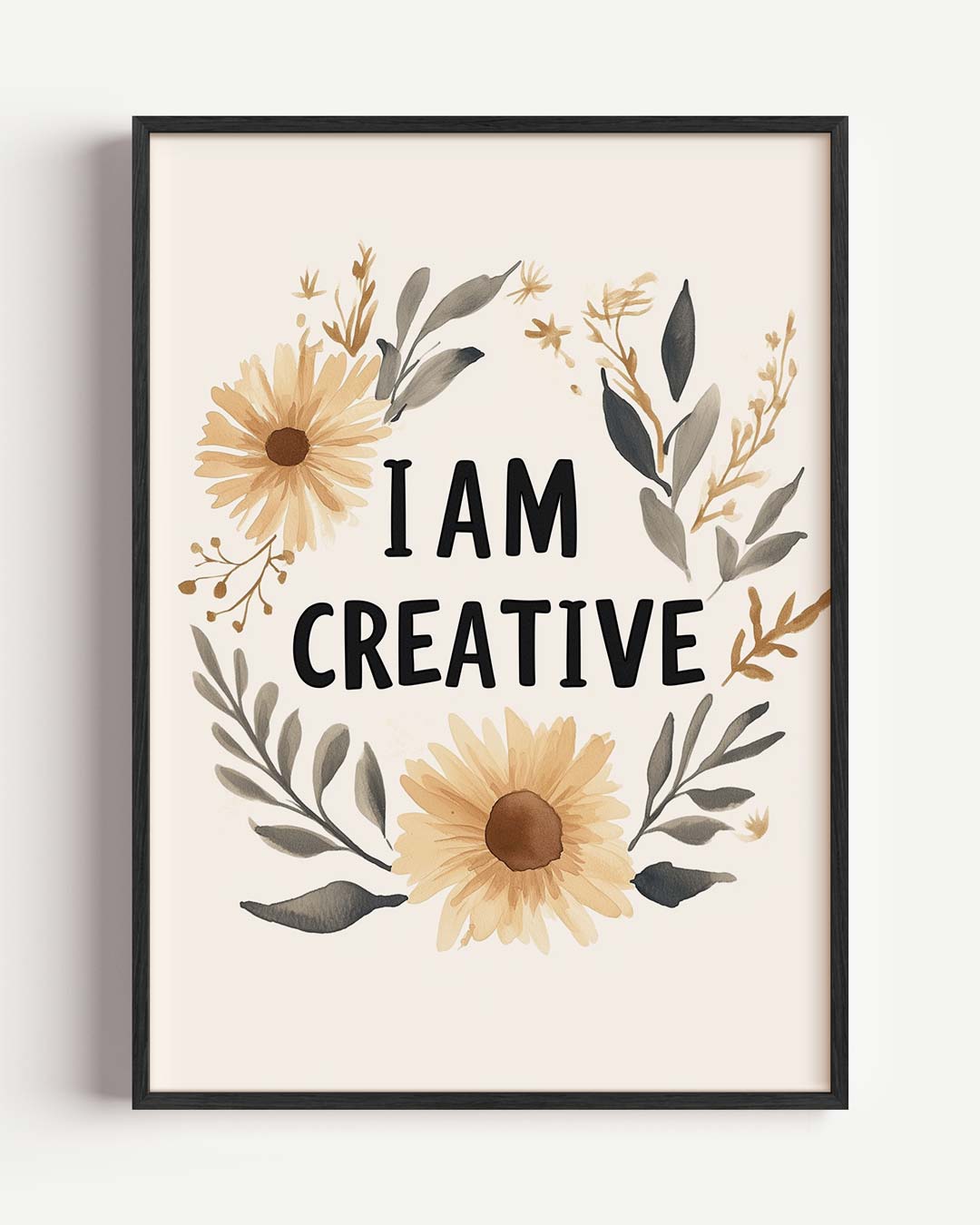 Creatieve Bloemenposter – kids portret poster als wanddecoratie
