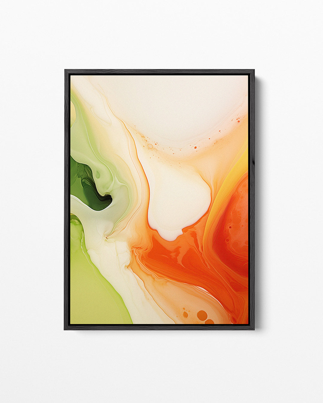 Vloeiende kleurencompositie – Groen – staand wanddecoratie kunstwerk