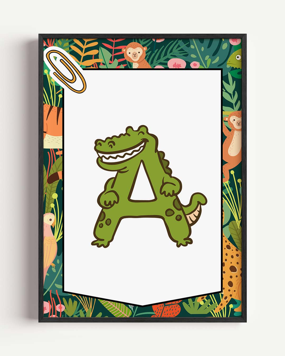 Jungle Alfabet – kids portret poster als wanddecoratie