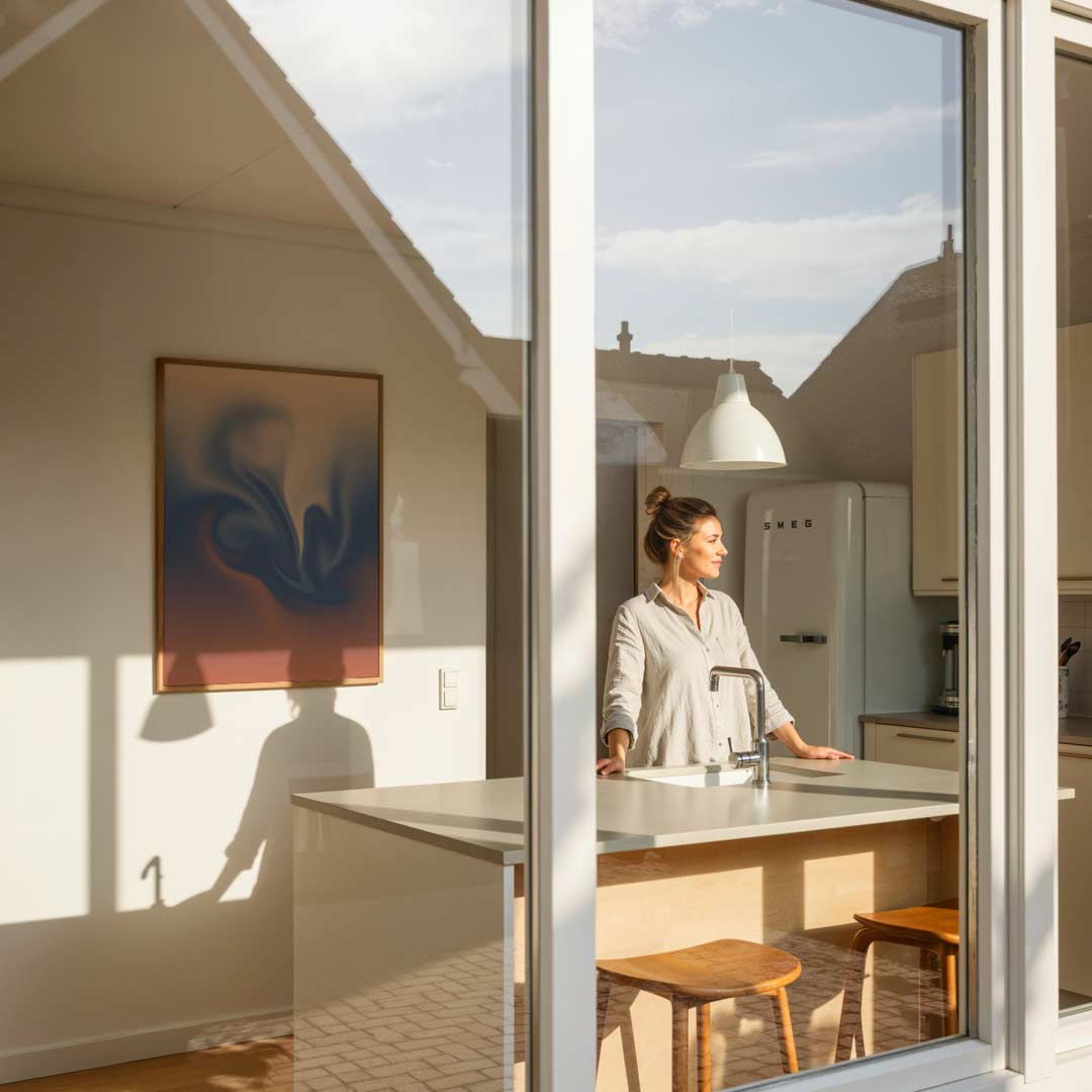 Dromerige Aardetinten – abstracte wandkunst als portret poster