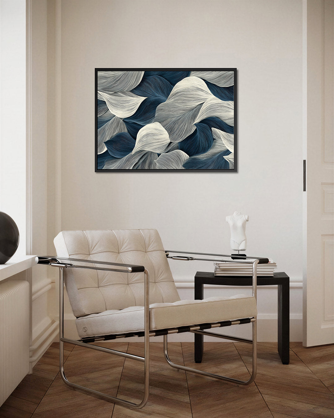Golvende lijnen – Wanddecoratie kunstwerk – kunstwerk op canvas, dibond of plexiglas