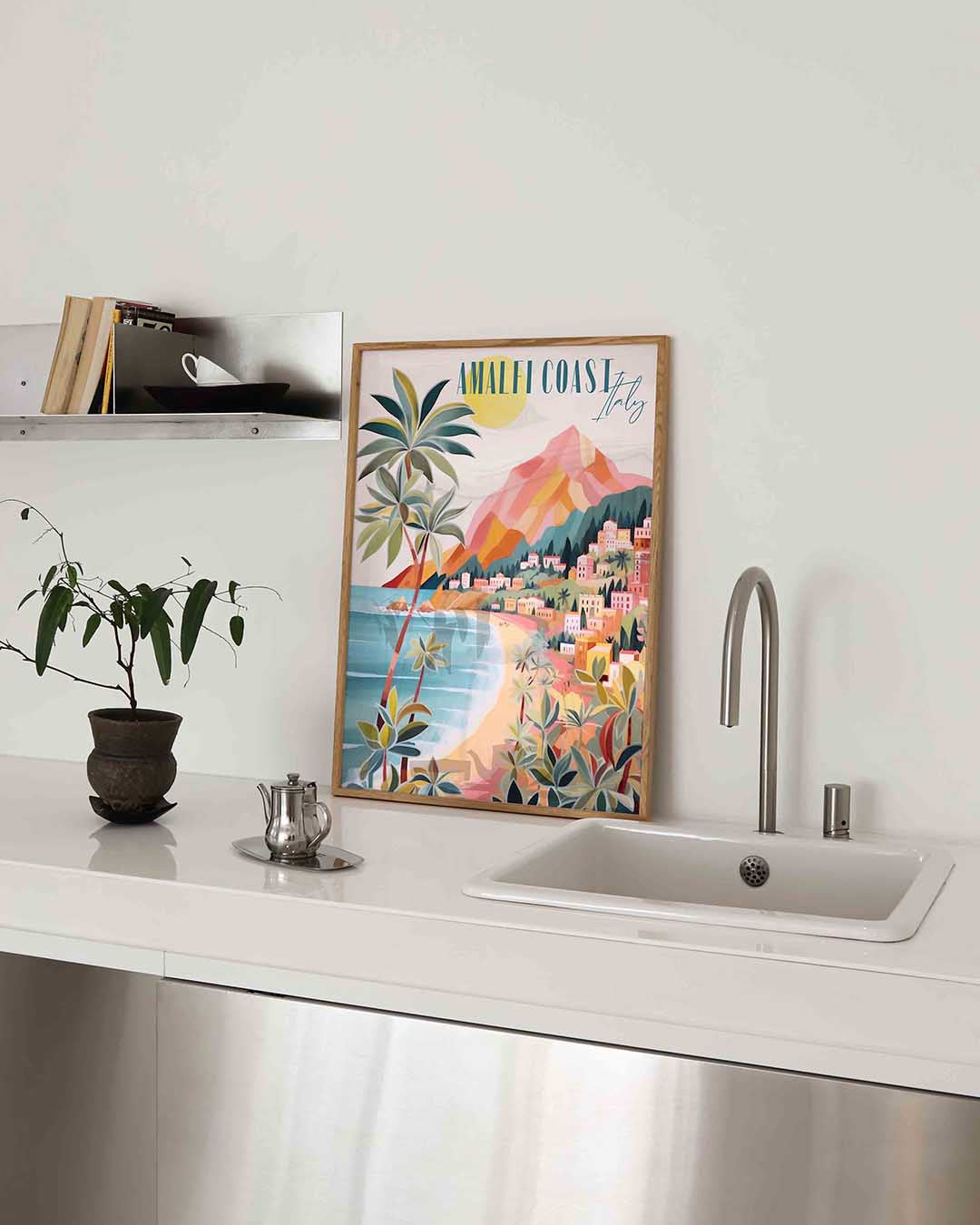 Amalfi kust italië – keukenposter in staand formaat