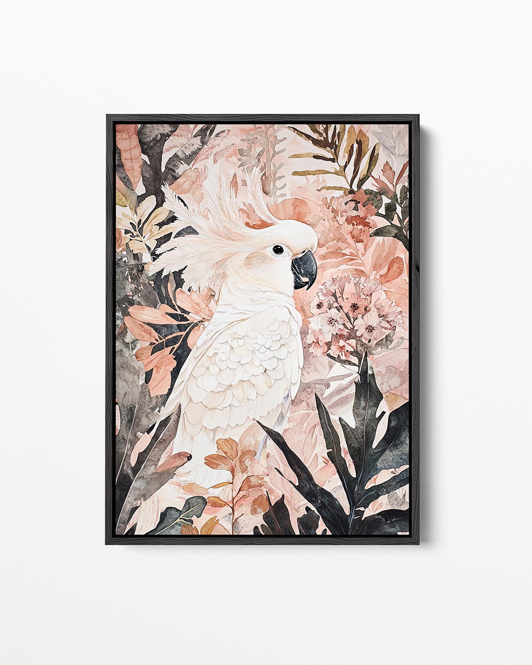 Exotische vogel illustratie – staand wanddecoratie kunstwerk