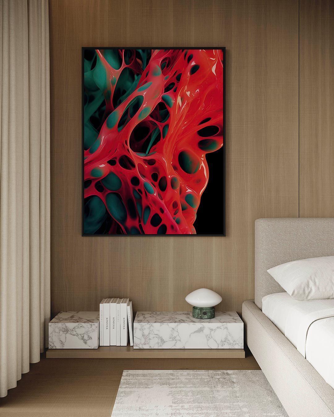 Organische kleurenexplosie – kunstwerk op canvas, dibond of plexiglas