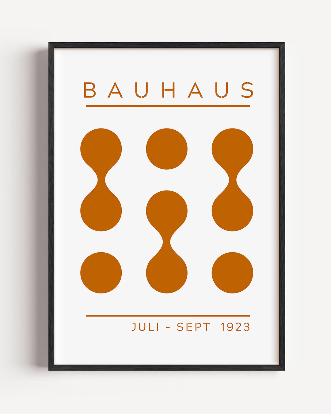 Vorm en ritme – staande Bauhaus poster als wanddecoratie