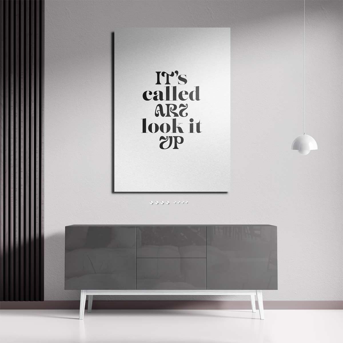 Kunstzinnige Typografie Poster – staande wandkunst voor woonkamer of interieur