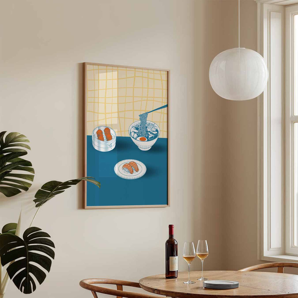 Aziatische Eetervaring – keukenposter in staand formaat