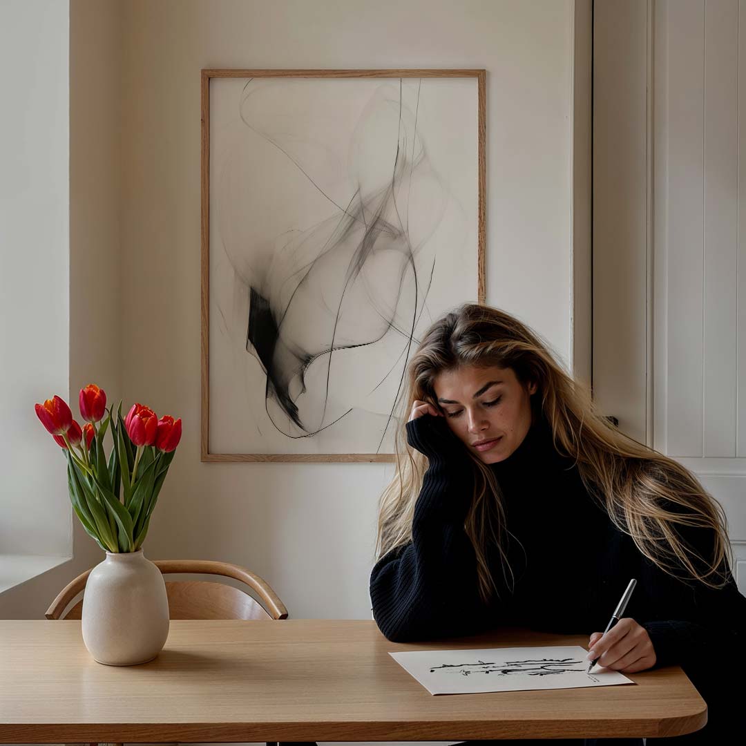 Elegant Abstracte Kunstposter – staande verfijnde wanddecoratie van WallArtistic