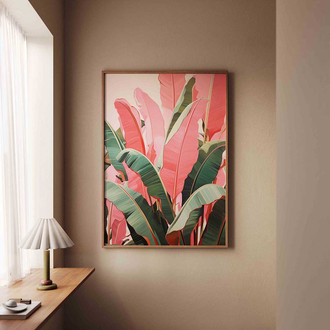 Banana bladeren – staande jungle wanddecoratie van WallArtistic