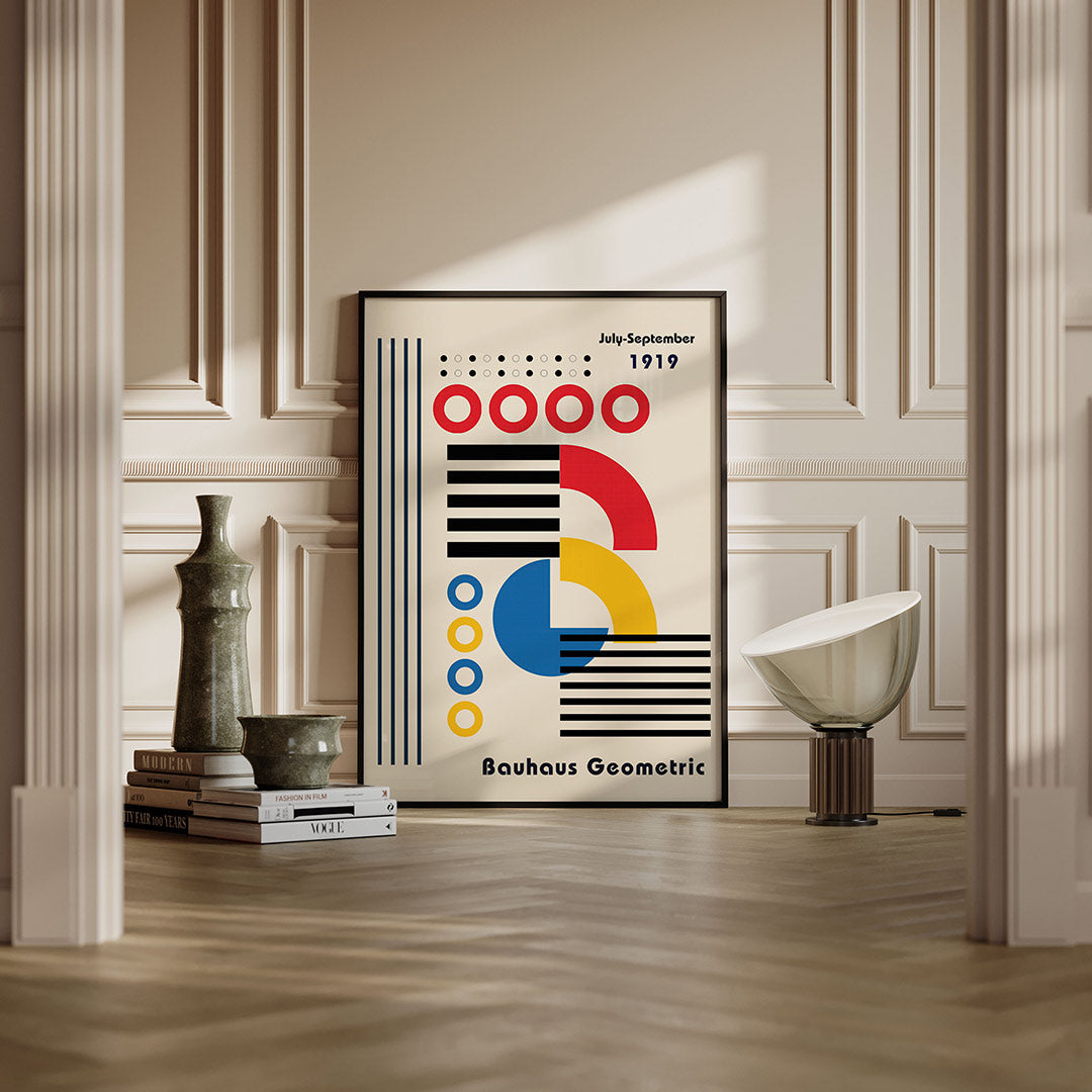 Vorm en kleur – moderne Bauhaus wandkunst als poster