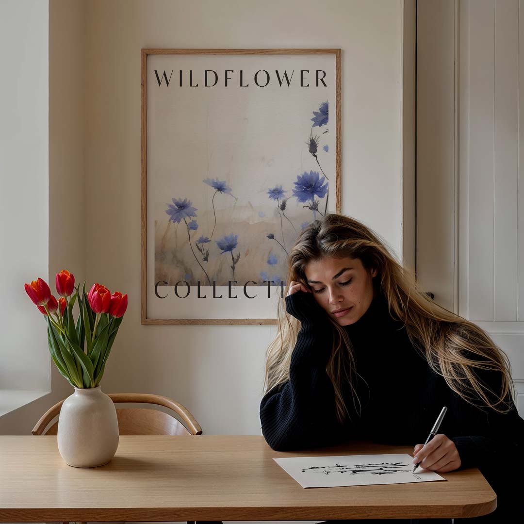 Wildflower Collectie – staande muurposter met botanische uitstraling